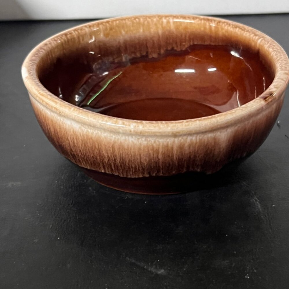 Vintage Kathy Kale‎ 5 1/2" Brown Drip Cereal Fruit Dessert Soup Bowl (GS2)
